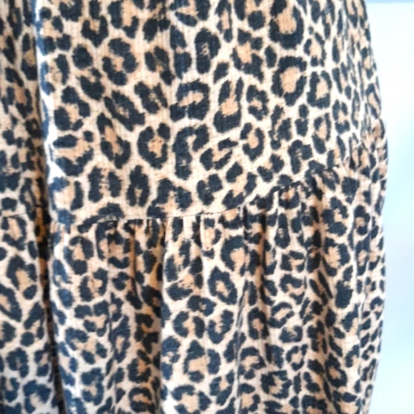 Jessica Simpson Cheetah Print Baby Doll Dress/ Dress Ruffled Bottom Size M /NWT - Picture 7 of 11